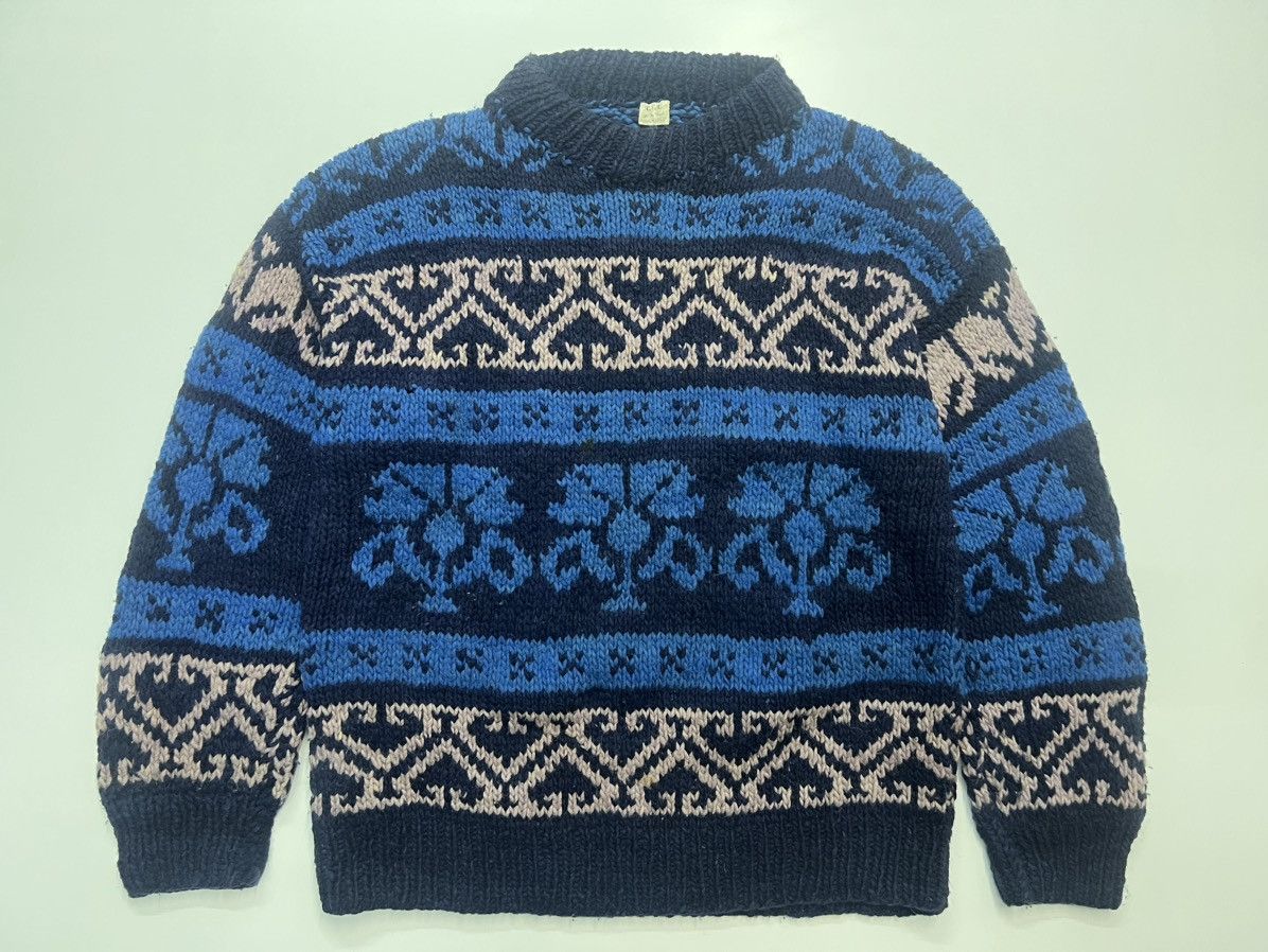 Vintage VINTAGE🔥C.C.H HAND MADE COLOURED CABLE KNIT WEAR Size US L / EU 52-54 / 3 - 1 Thumbnail