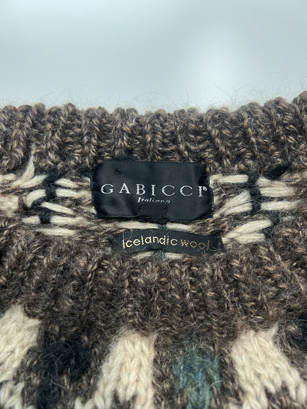 Gabicci LUXURY🔥GABICCI ICELANDIC WOOL COLOURED CABLE KNIT WEAR Size US L / EU 52-54 / 3 - 8 Thumbnail