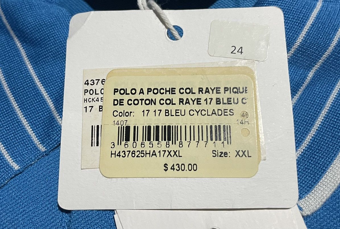Hermes Blue Cotton Polo Shirt Size US XXL / EU 58 / 5 - 6 Thumbnail