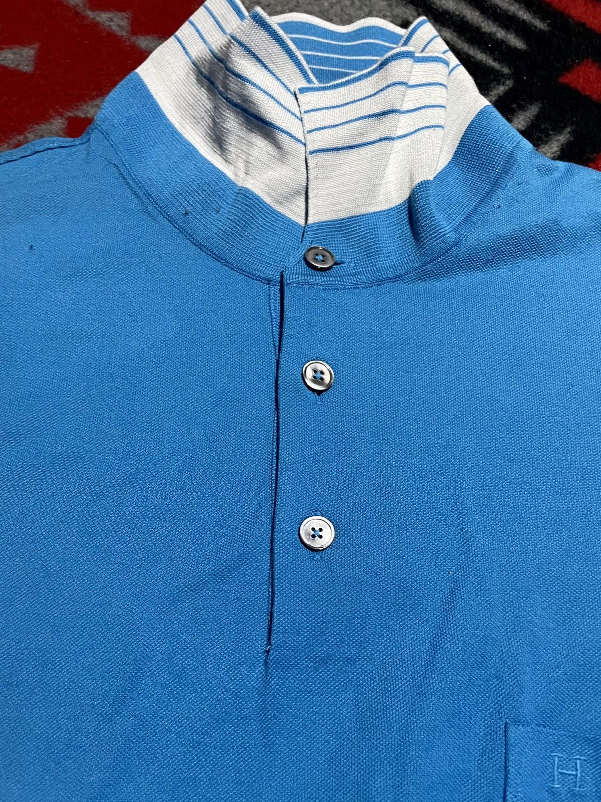 Hermes Blue Cotton Polo Shirt Size US XXL / EU 58 / 5 - 3 Thumbnail