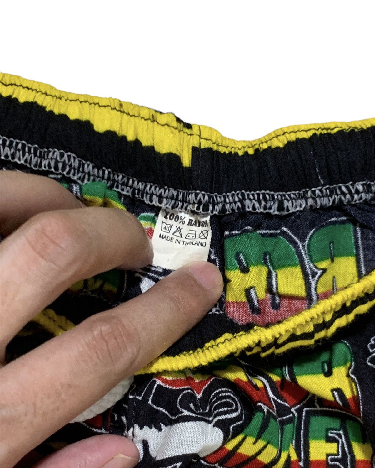 Bob Marley × Vintage Vintage Bob Marley Rayon Pants Size US 29 - 2 Thumbnail
