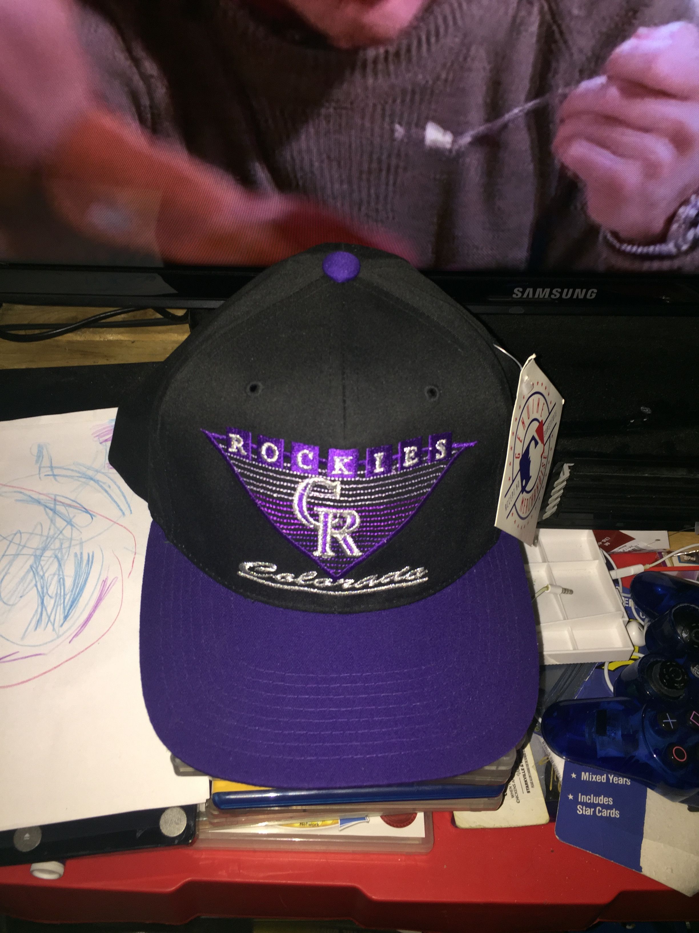 Colorado Rockies Vintage 90s Drew Pearson Snapback Hat Mlb