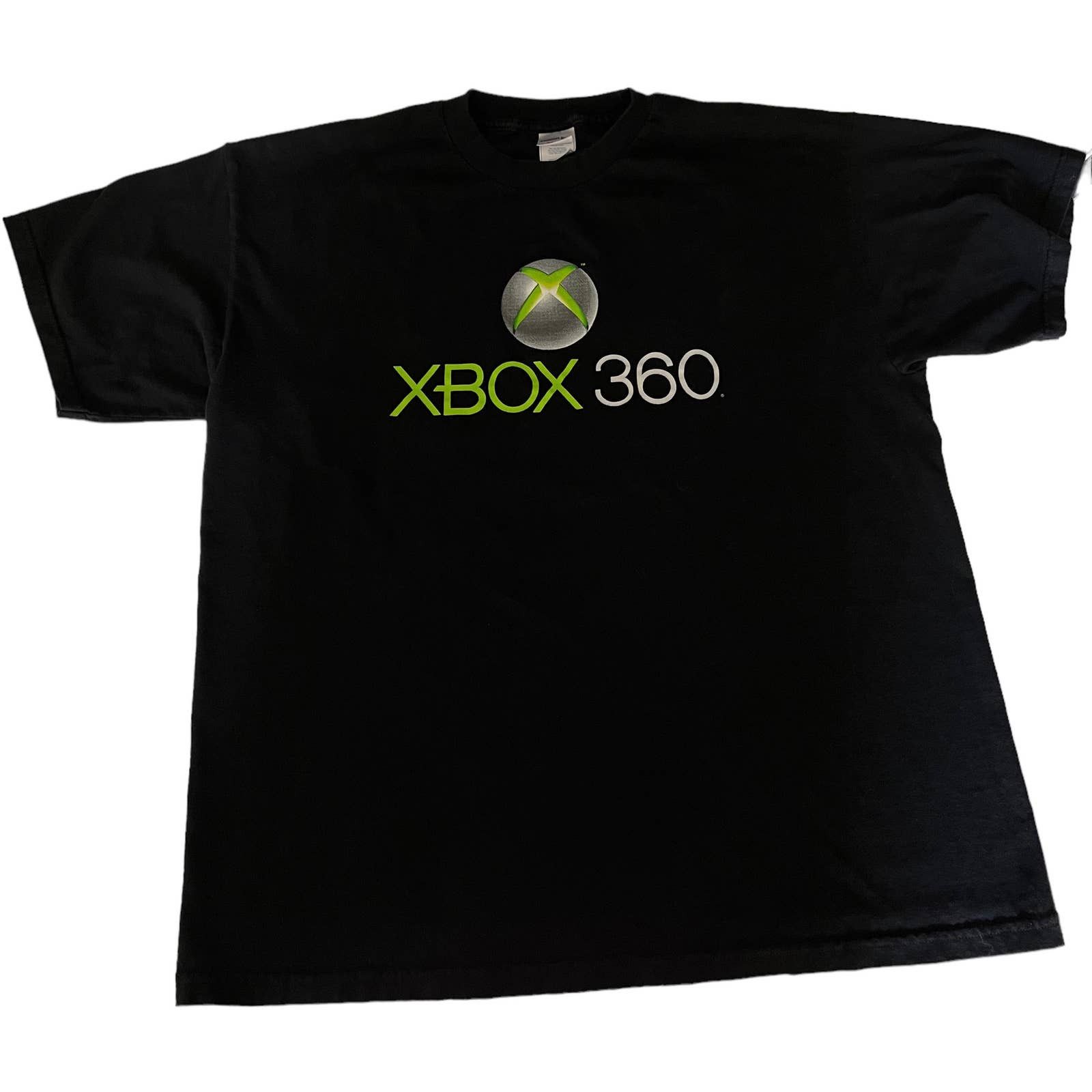 Maglietta Gamer Vintage Xbox 360 &ndash; Logo Verde Su Nero &ndash; T-shirt Originale Y2K Unisex S-5XL