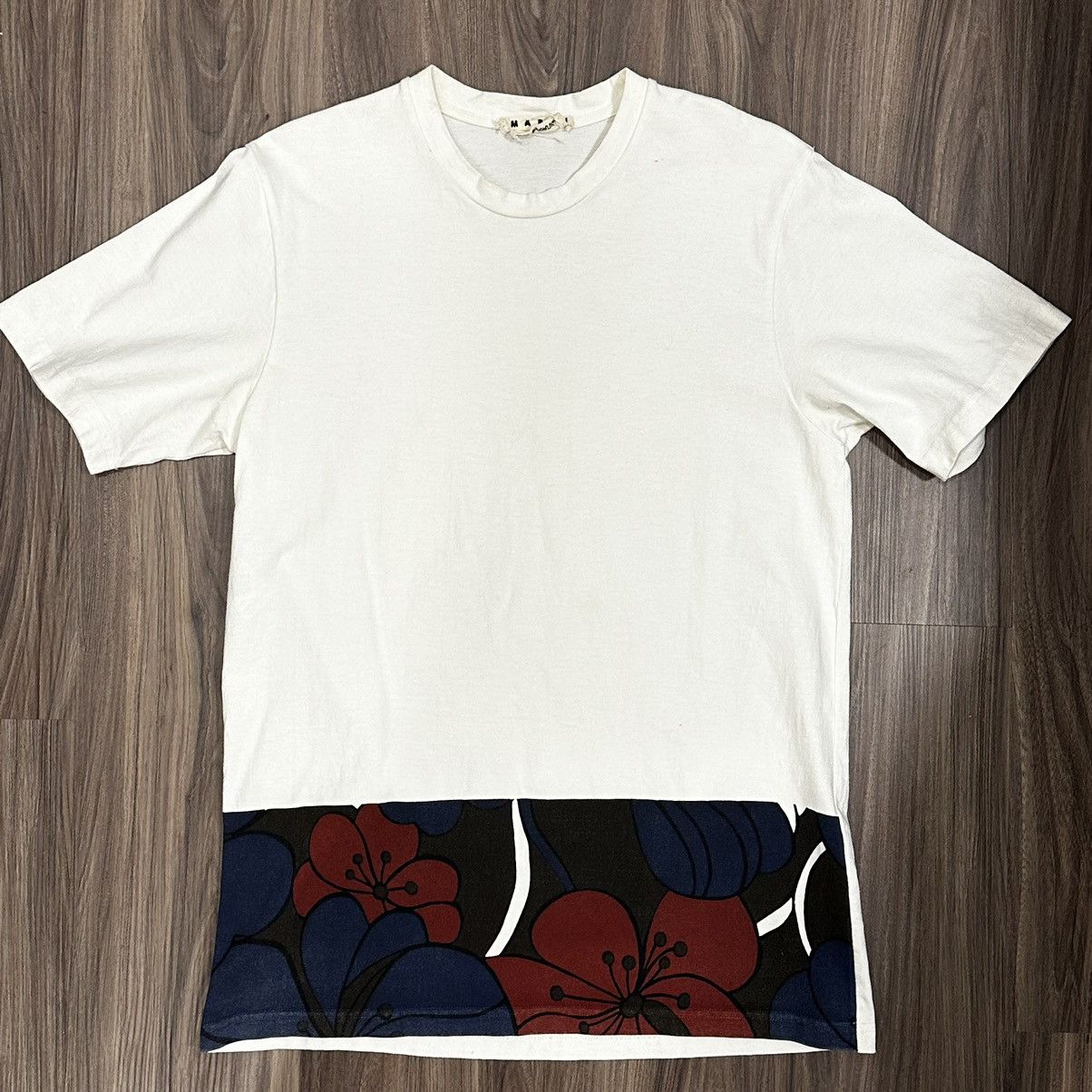 Marni Rare Vintage Iconic Marni Printed Cotton-Jersey T-Shirt Size US M / EU 48-50 / 2 - 1 Thumbnail