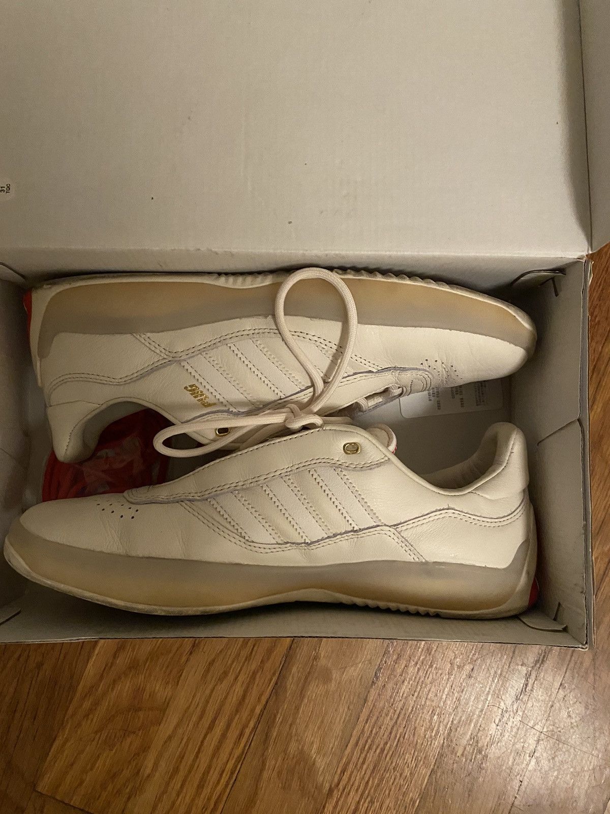 image of Adidas Lucas Puig Shoes in White, Men's (Size 8.5)