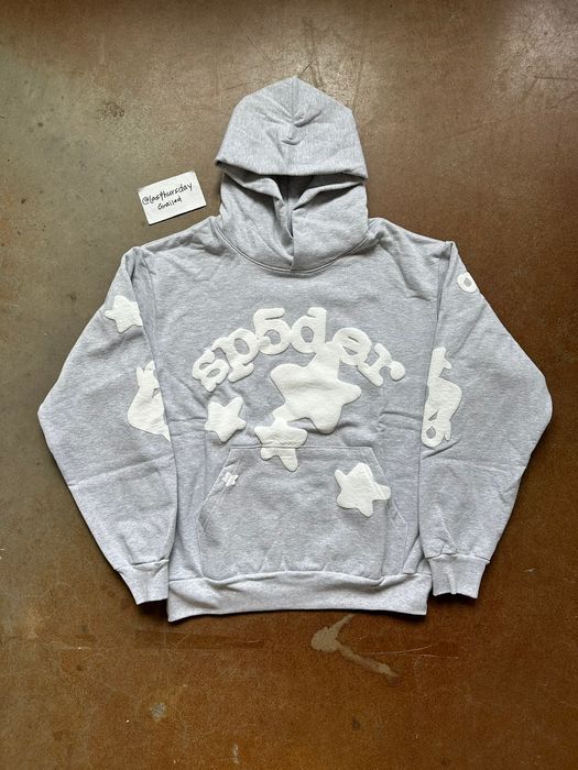 Young Thug Sp5der Beluga Hoodie Grey Small | Grailed
