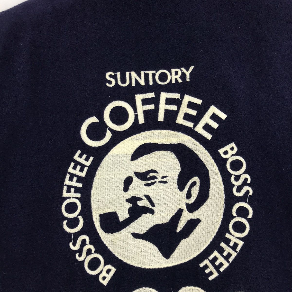 Japanese Brand Suntory Coffee Boss Synthetic Leather Sleeve Varsity Jacket Size US M / EU 48-50 / 2 - 16 Thumbnail