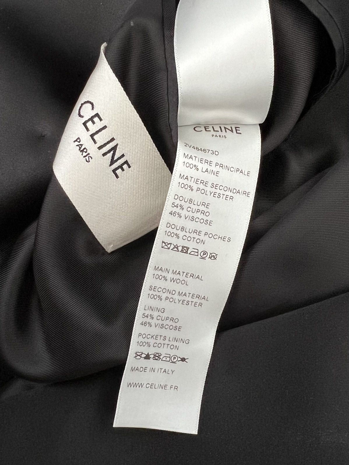 Celine × Hedi Slimane SS20 Double Satin Collar Jacket sz50 Size 50S - 8 Thumbnail