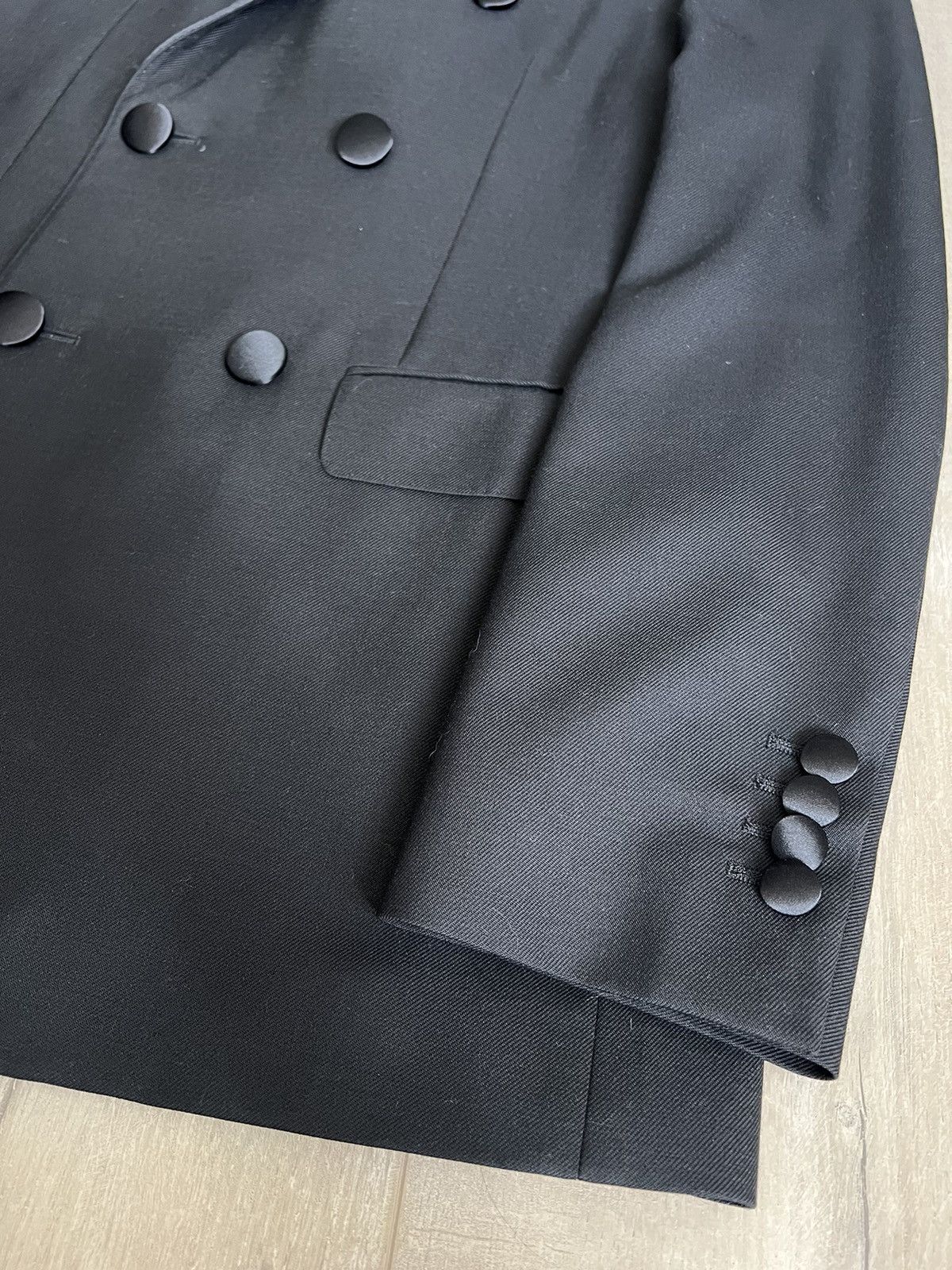 Celine × Hedi Slimane SS20 Double Satin Collar Jacket sz50 Size 50S - 5 Thumbnail