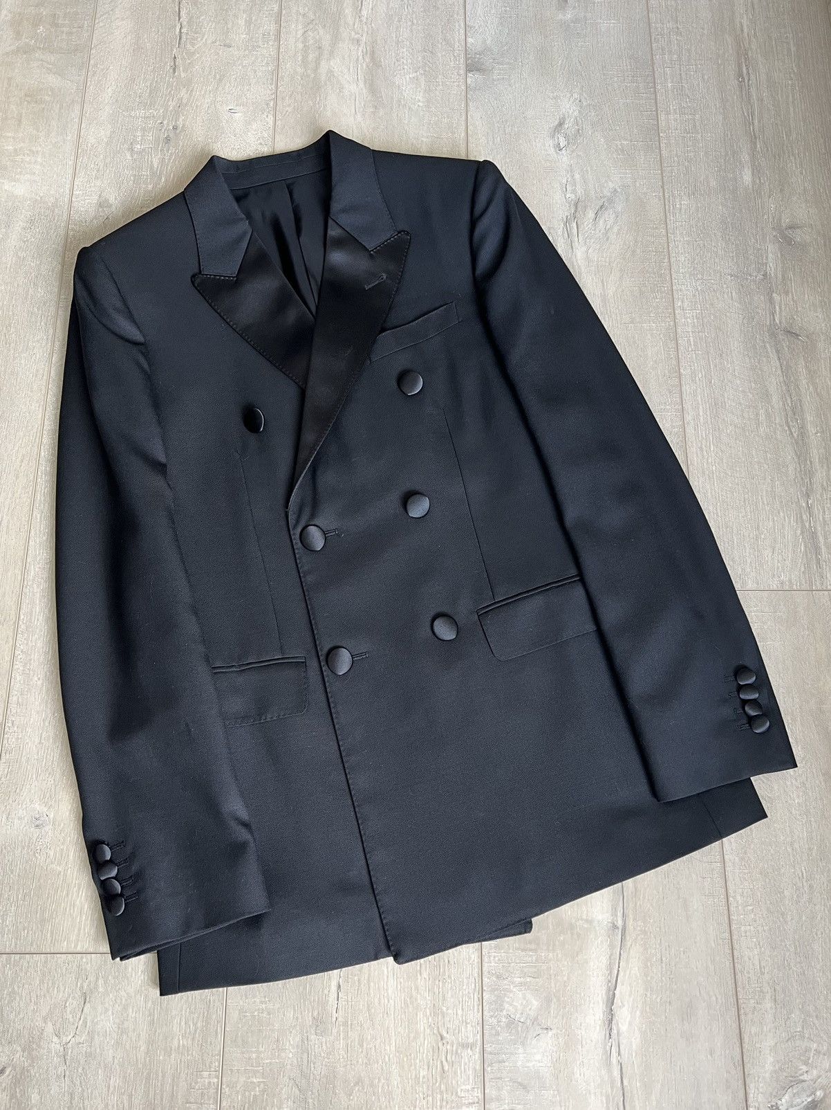Celine × Hedi Slimane SS20 Double Satin Collar Jacket sz50 Size 50S - 1 Thumbnail