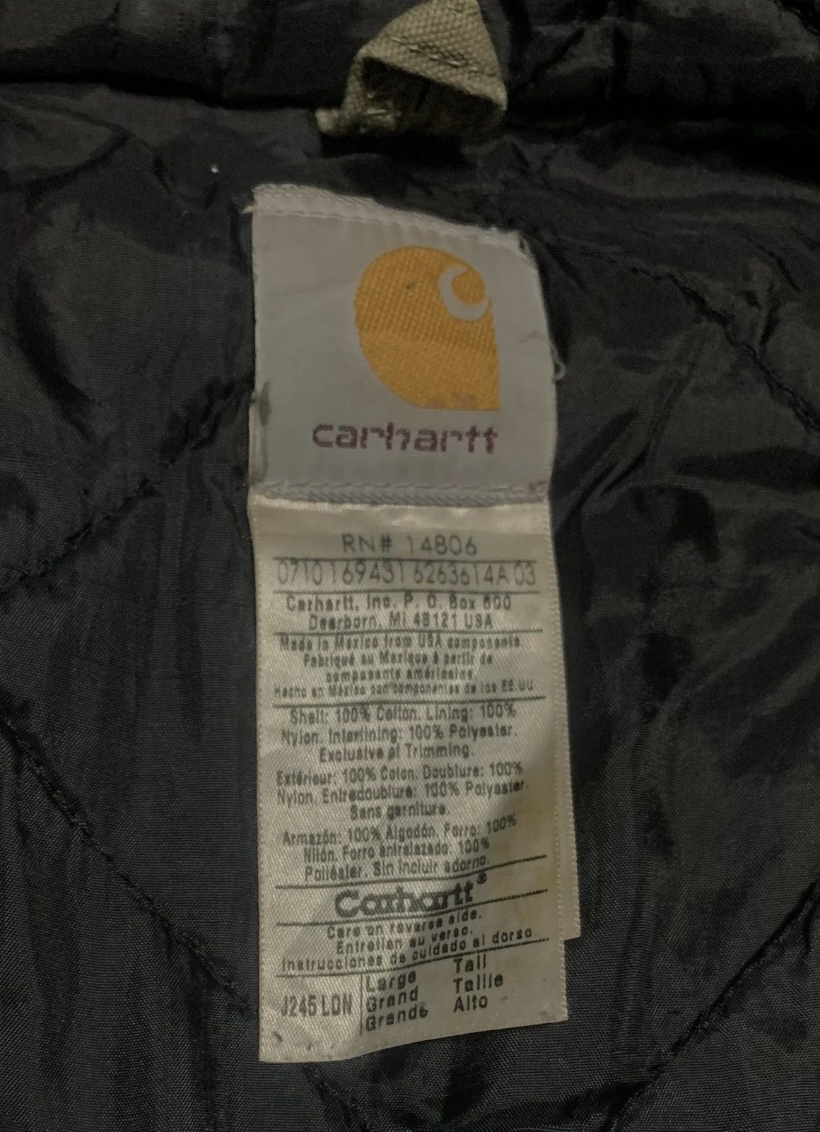 Carhartt Trashed Vintage Carhartt Detroit Jacket Green Sun Faded Size US L / EU 52-54 / 3 - 9 Thumbnail