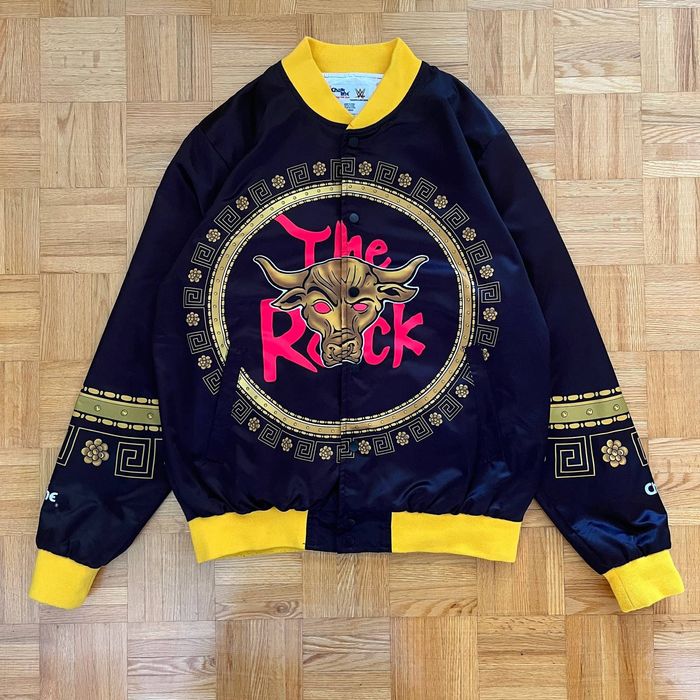 Chalk Line WWE The Rock Chalk Line bomber jacket Medium Grailed