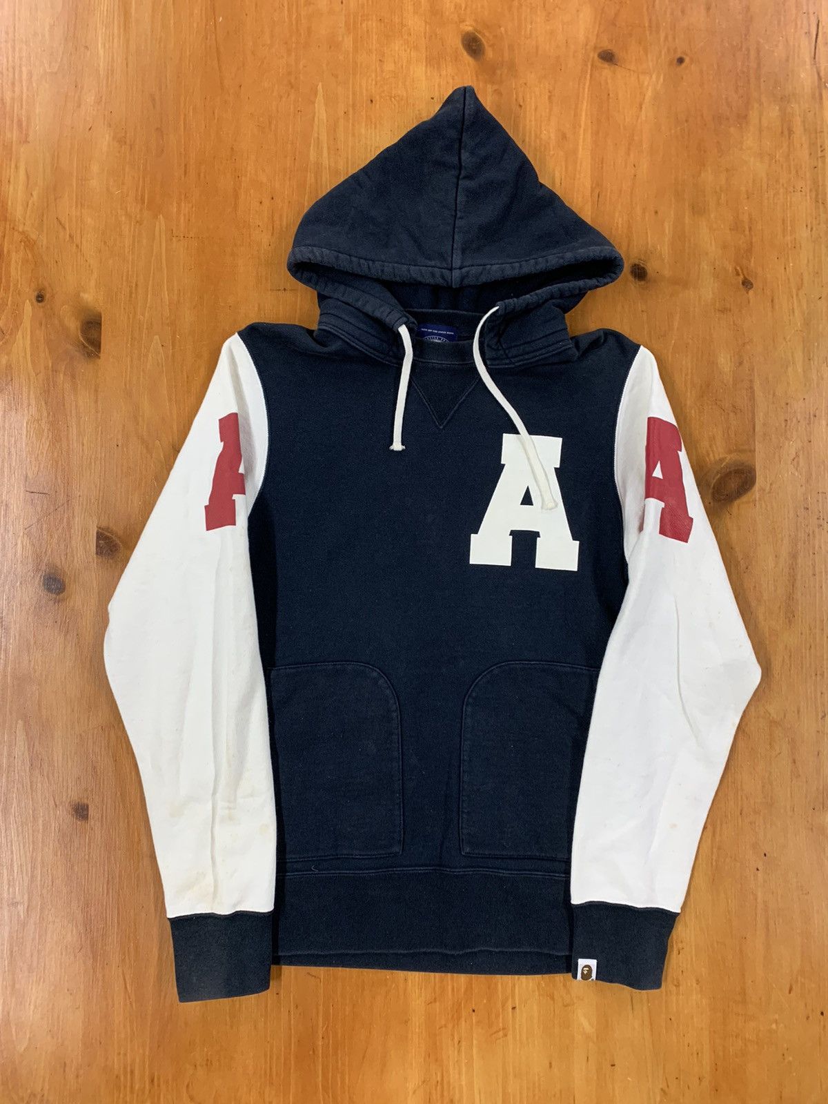 Pre-owned Bape Afterhood College Sweatshirt In Navy