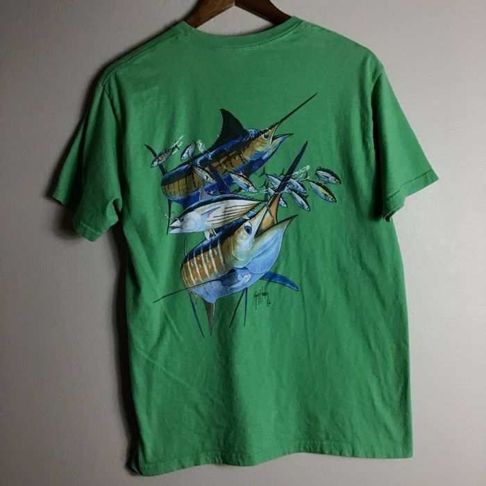Guy Harvey Y2K Vintage Guy Harvey Fishing Medium Green T Shirt Grailed