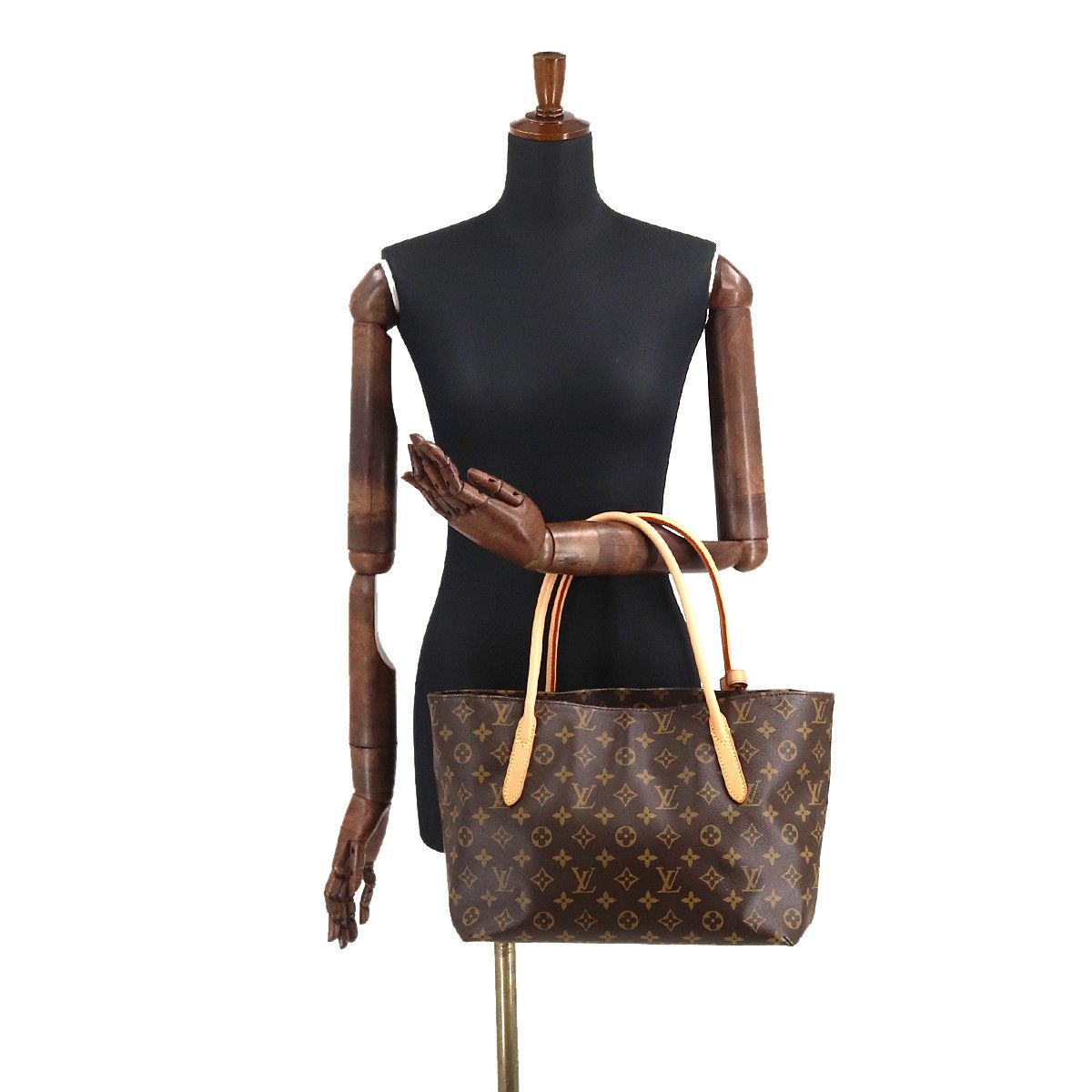 Louis Vuitton Monogram Raspail PM Shoulder Bag Brown Gold Hardware