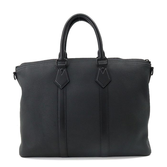 Louis Vuitton LV Lock it tote aerogram Black Leather ref.456105