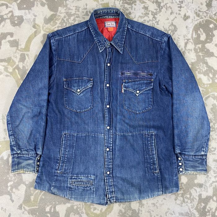 Vintage Vintage Blue Blue Denim Multipocket Jacket- J404 