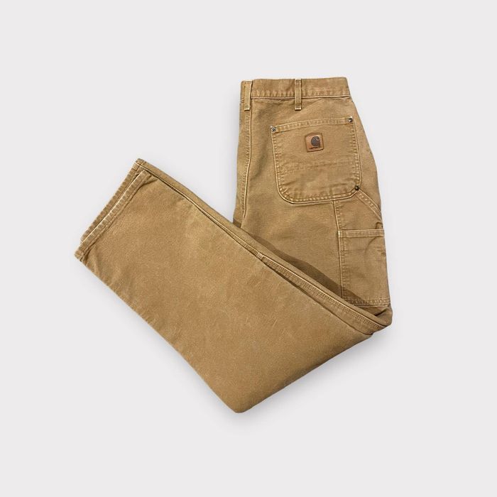 Vintage Carhartt Loose Fit Washed Duck Double-Front Utility Pant | Grailed