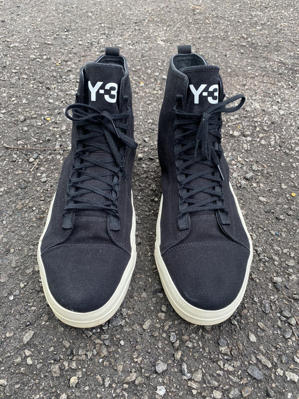 Yohji Yamamoto Y-3 x Adidas Yuben Hi Black Yohji Yamamoto Size US 12.5 / EU 45-46 - 3 Thumbnail