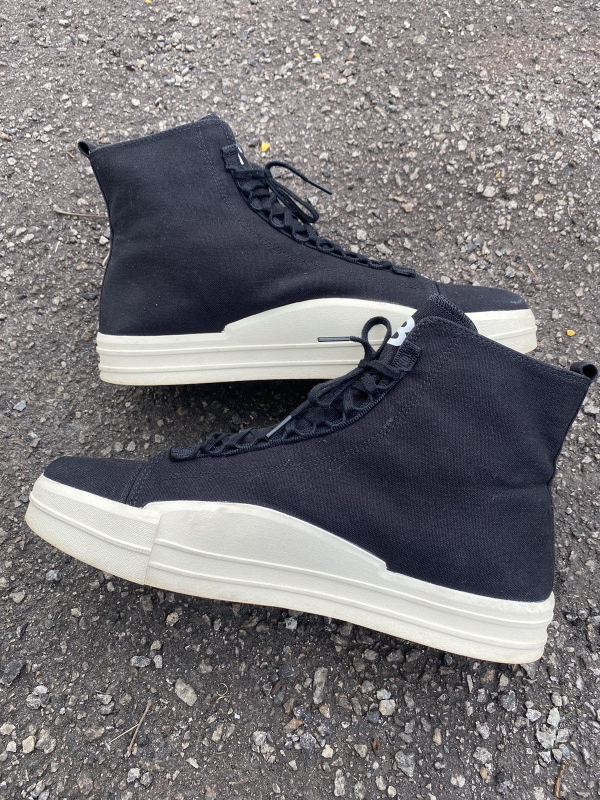 Yohji Yamamoto Y-3 x Adidas Yuben Hi Black Yohji Yamamoto Size US 12.5 / EU 45-46 - 5 Thumbnail