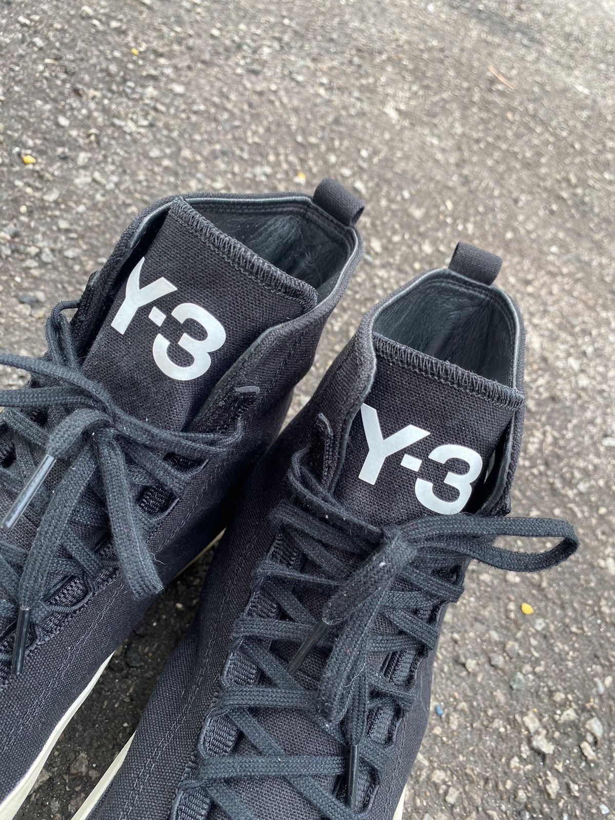 Yohji Yamamoto Y-3 x Adidas Yuben Hi Black Yohji Yamamoto Size US 12.5 / EU 45-46 - 7 Thumbnail