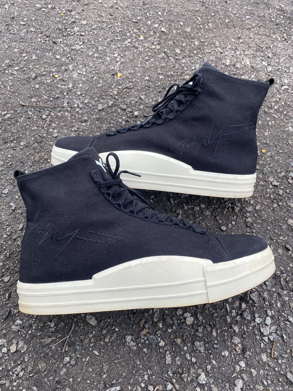 Yohji Yamamoto Y-3 x Adidas Yuben Hi Black Yohji Yamamoto Size US 12.5 / EU 45-46 - 4 Thumbnail