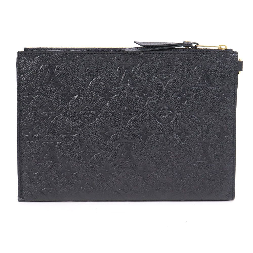 Louis Vuitton Pochette Melanie MM Monogram Implant Noir Clutch Bag