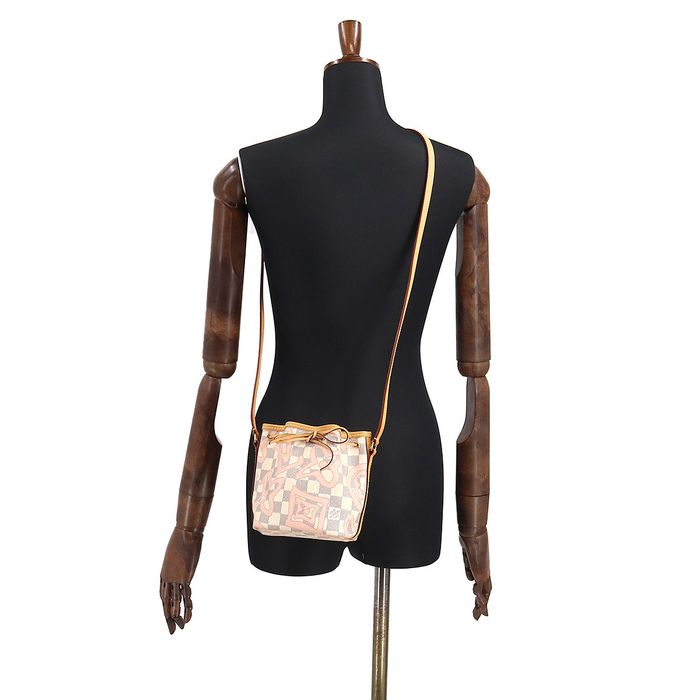 Louis-Vuitton Damier Azur Tahiti Nano Noe Shoulder Bag