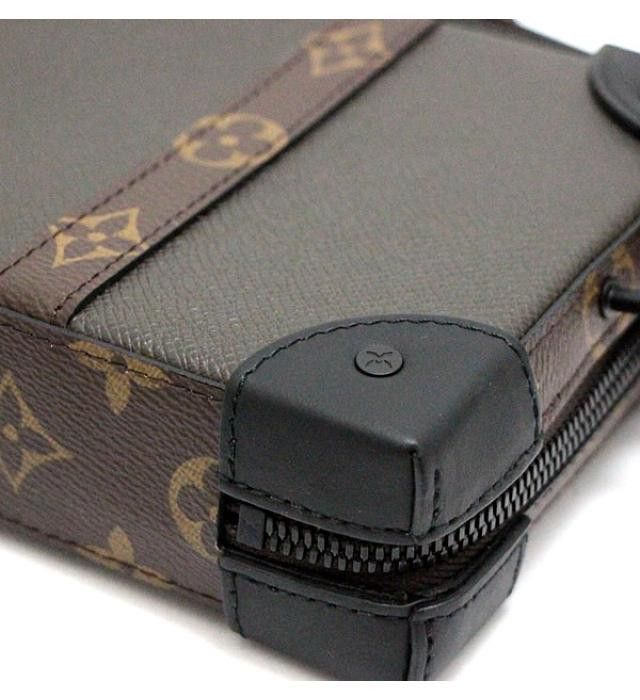 Louis Vuitton Soft Trunk Shoulder Bag Wallet Taiga Monogram