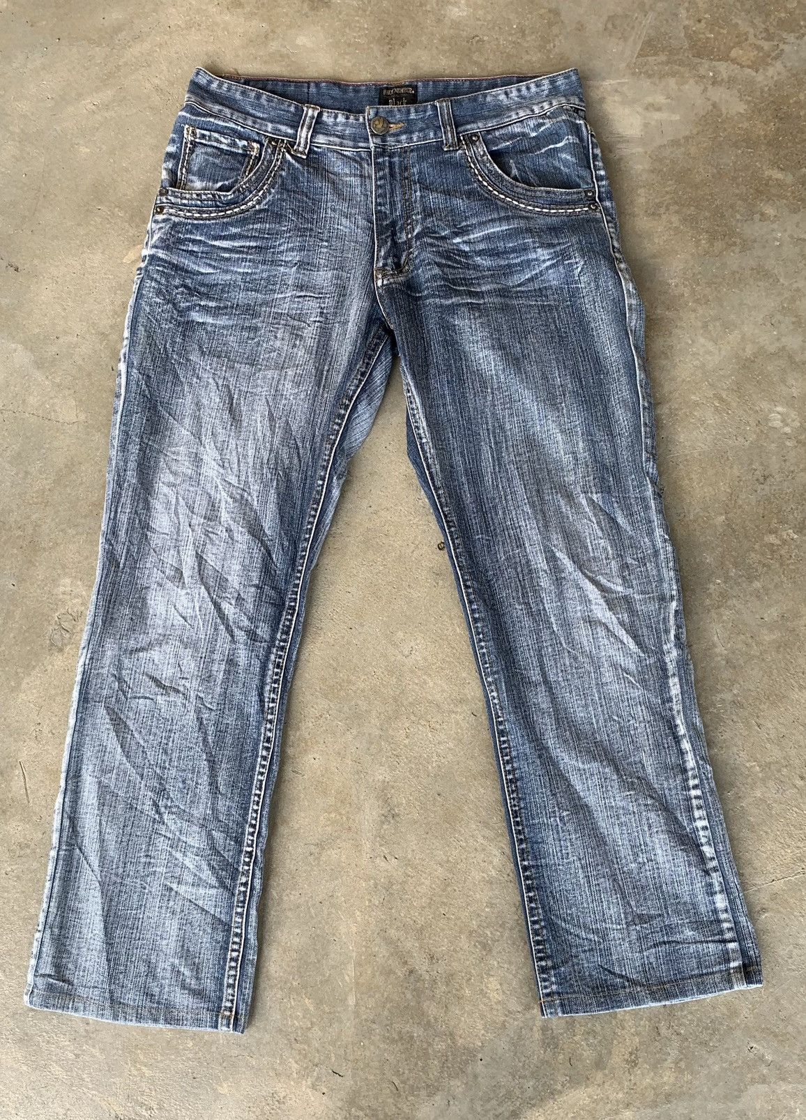 💥 Flare Jeans Back Number Black Tag Distressed 💥