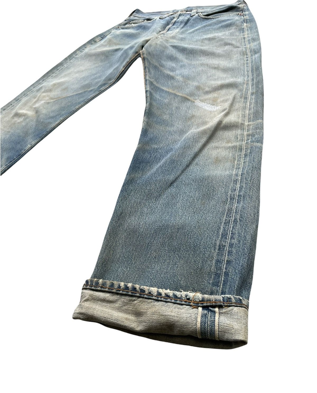 Levi's Vintage Levis 501e Redline 1993 Aging Faded & Rework Denim Size US 30 / EU 46 - 2 Thumbnail