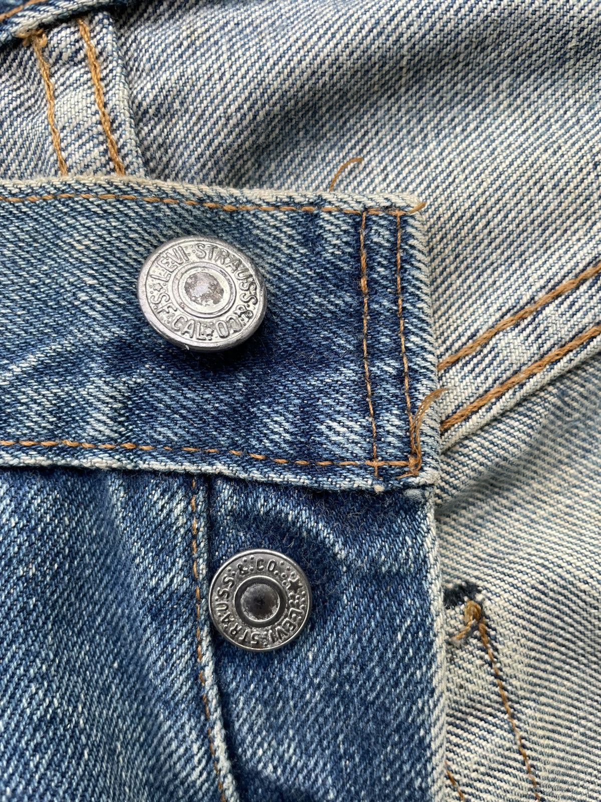 Levi's Vintage Levis 501e Redline 1993 Aging Faded & Rework Denim Size US 30 / EU 46 - 24 Thumbnail