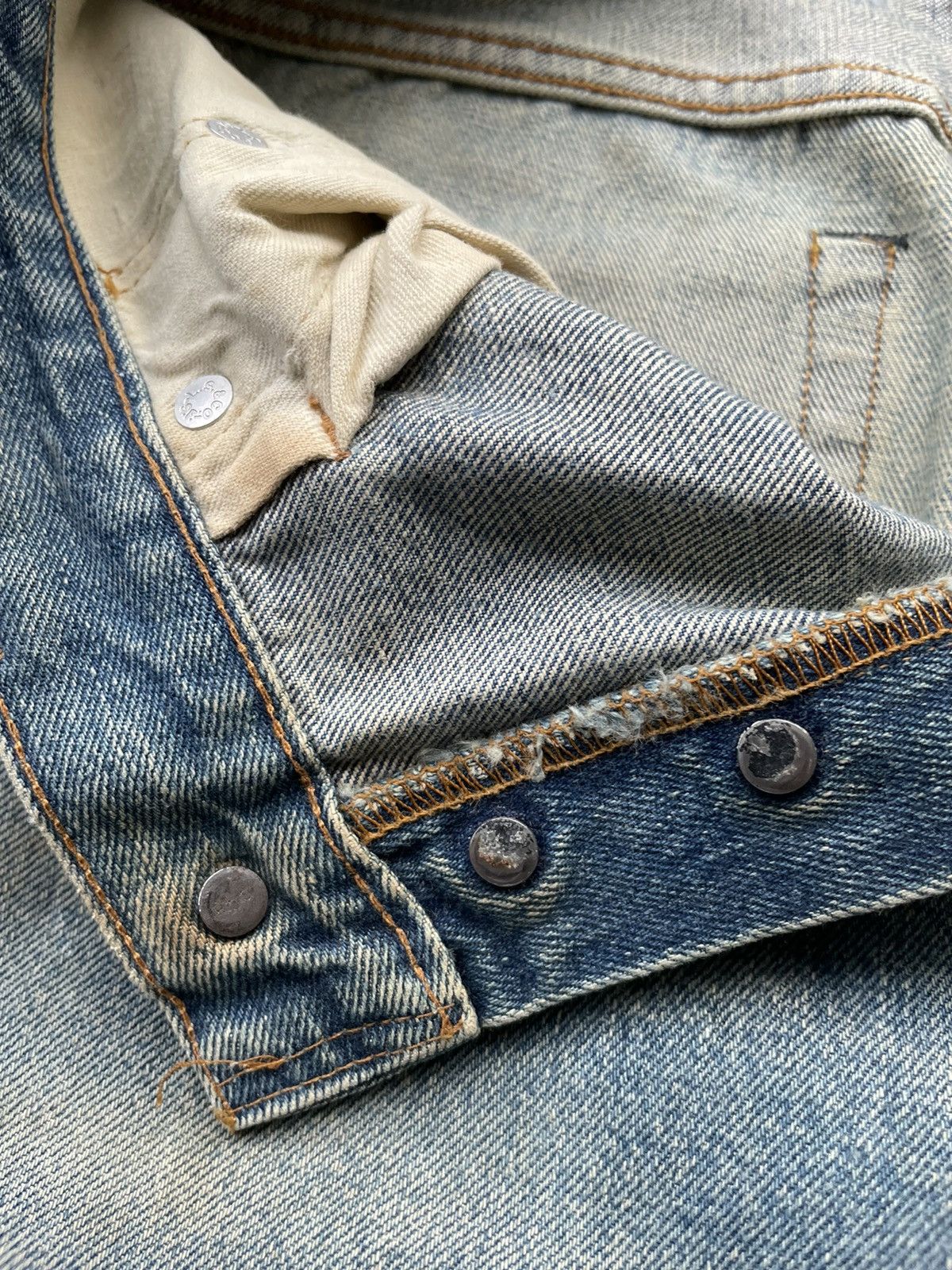 Levi's Vintage Levis 501e Redline 1993 Aging Faded & Rework Denim Size US 30 / EU 46 - 22 Thumbnail