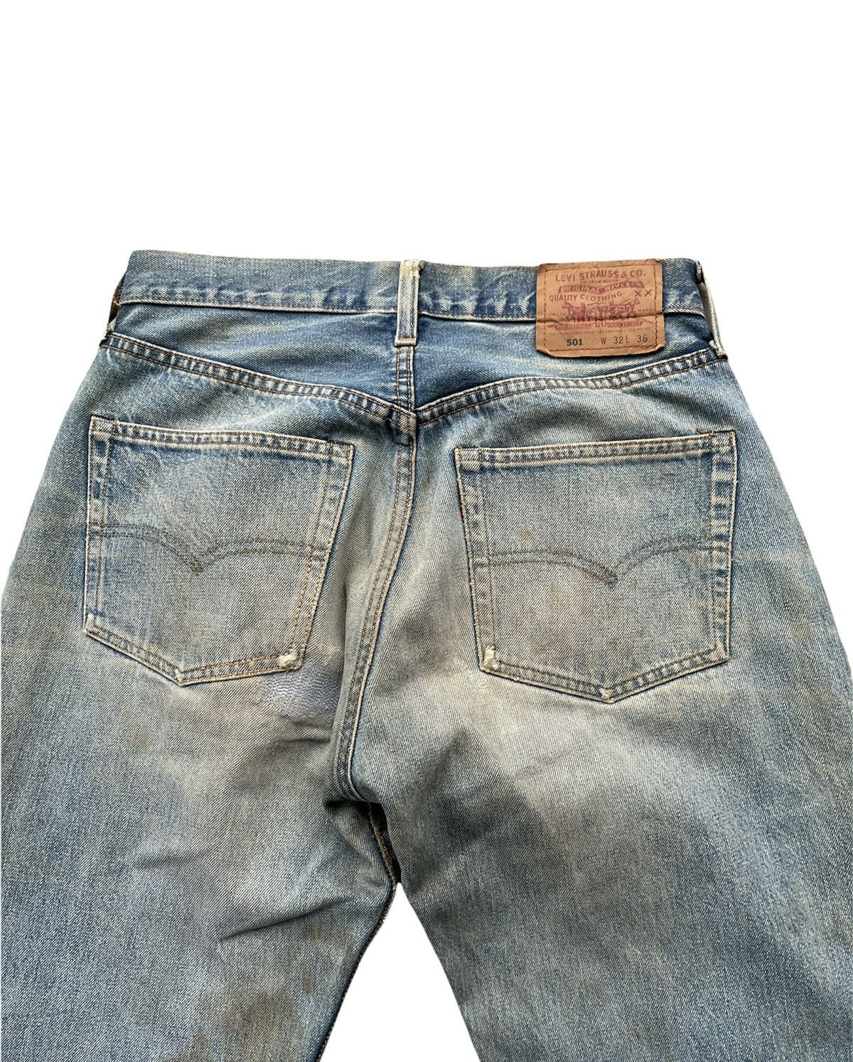 Levi's Vintage Levis 501e Redline 1993 Aging Faded & Rework Denim Size US 30 / EU 46 - 10 Thumbnail