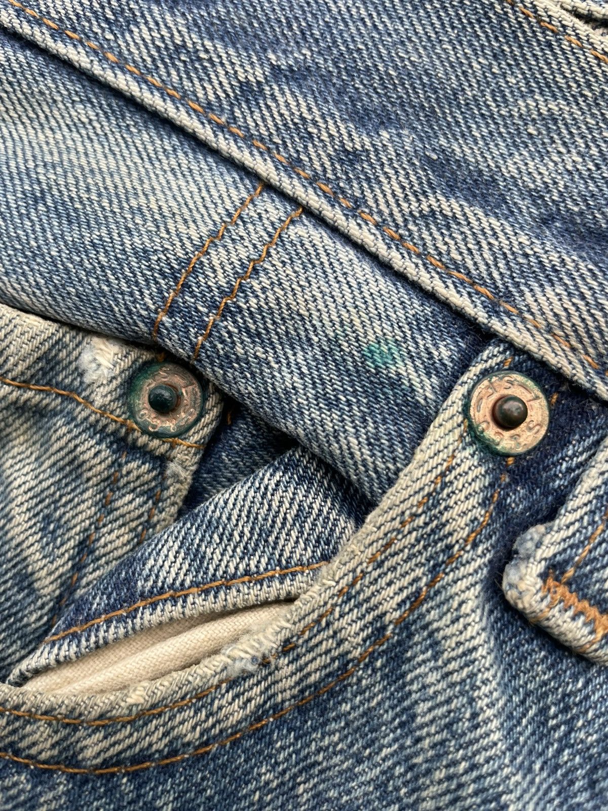 Levi's Vintage Levis 501e Redline 1993 Aging Faded & Rework Denim Size US 30 / EU 46 - 23 Thumbnail