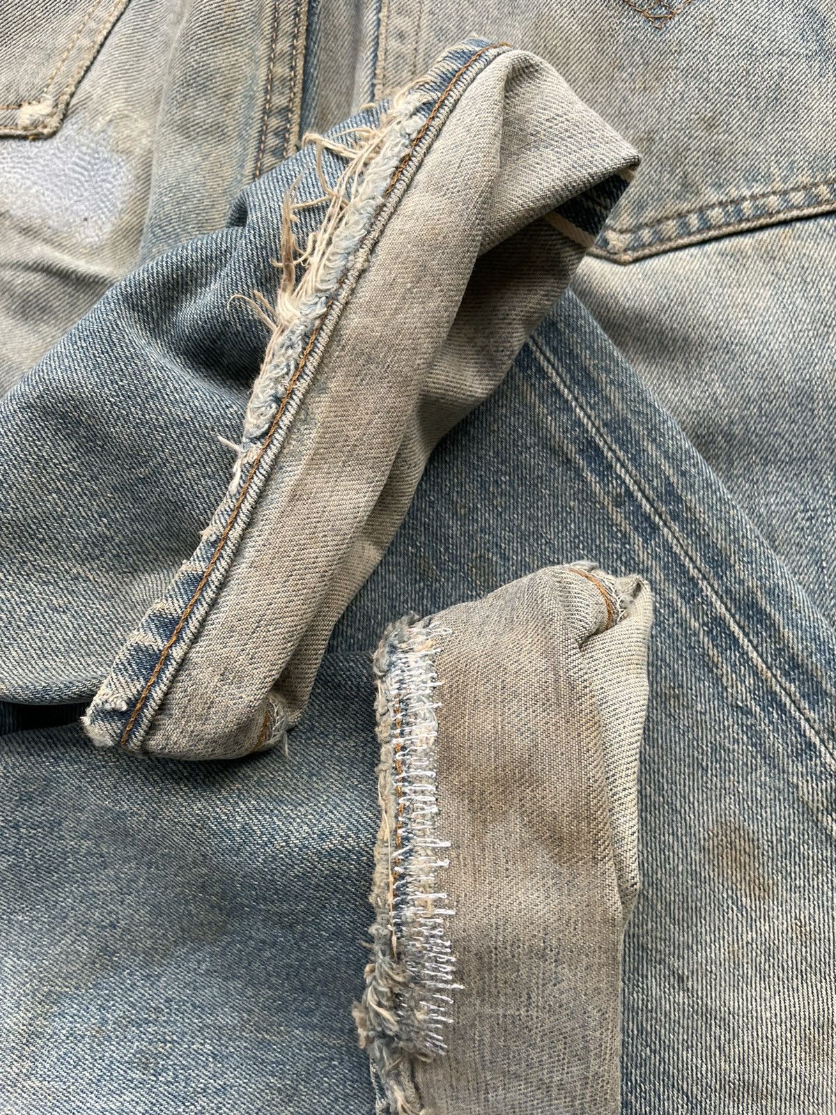 Levi's Vintage Levis 501e Redline 1993 Aging Faded & Rework Denim Size US 30 / EU 46 - 14 Thumbnail