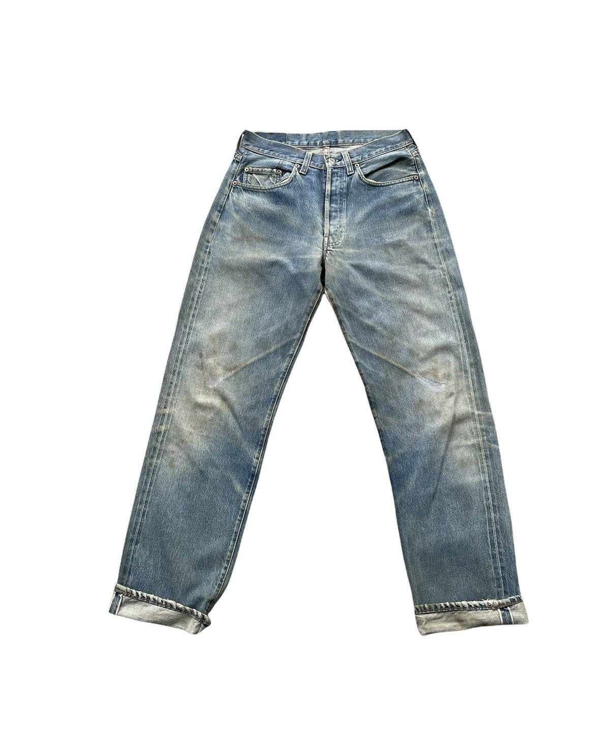Levi's Vintage Levis 501e Redline 1993 Aging Faded & Rework Denim Size US 30 / EU 46 - 1 Thumbnail