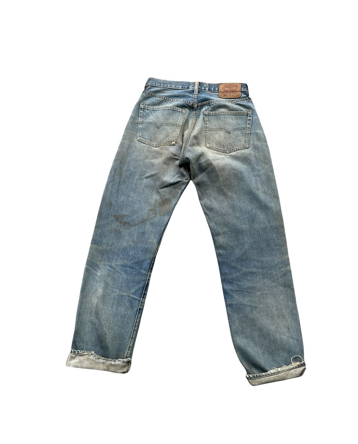 Levi's Vintage Levis 501e Redline 1993 Aging Faded & Rework Denim Size US 30 / EU 46 - 7 Thumbnail