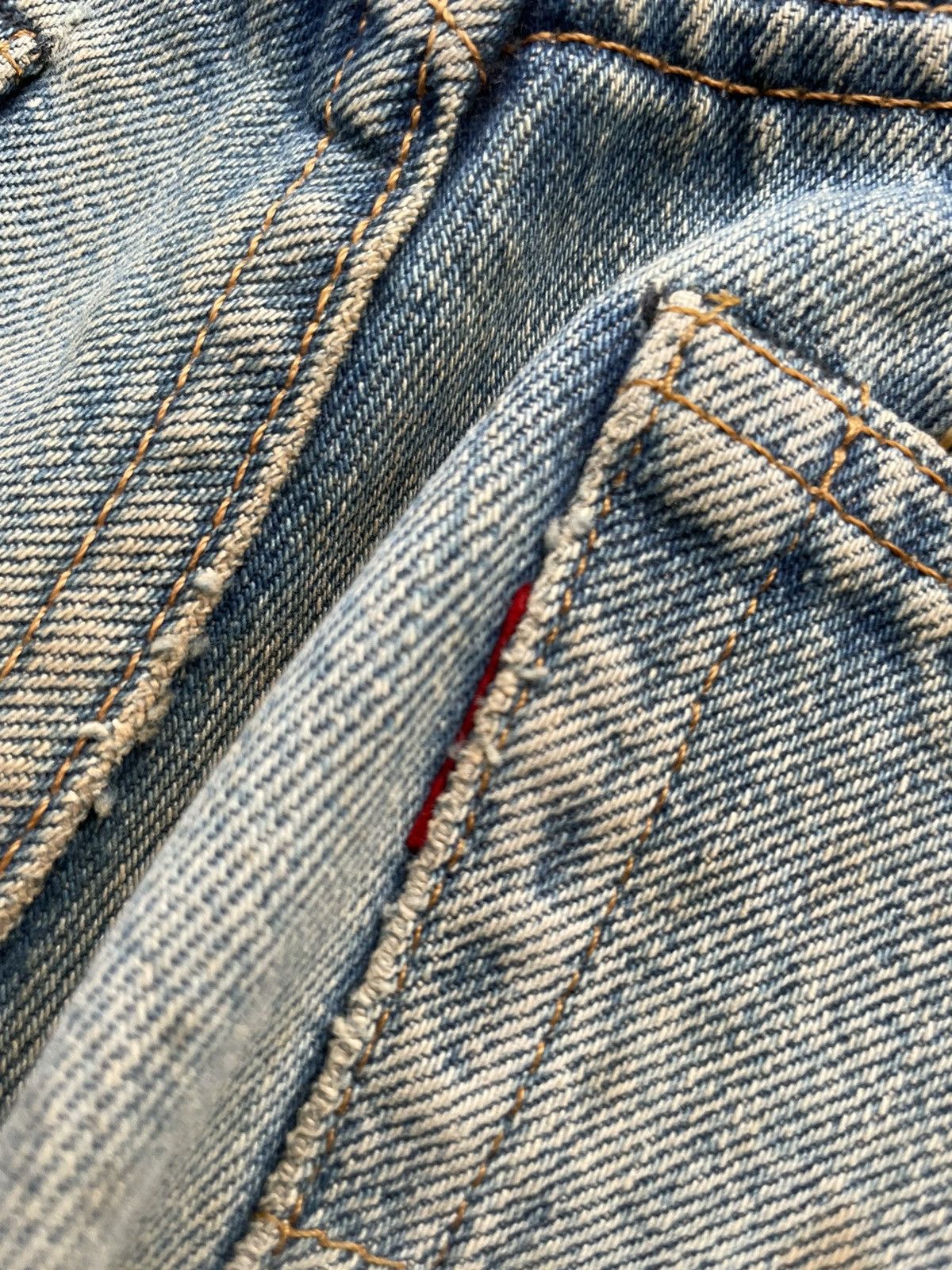 Levi's Vintage Levis 501e Redline 1993 Aging Faded & Rework Denim Size US 30 / EU 46 - 16 Thumbnail