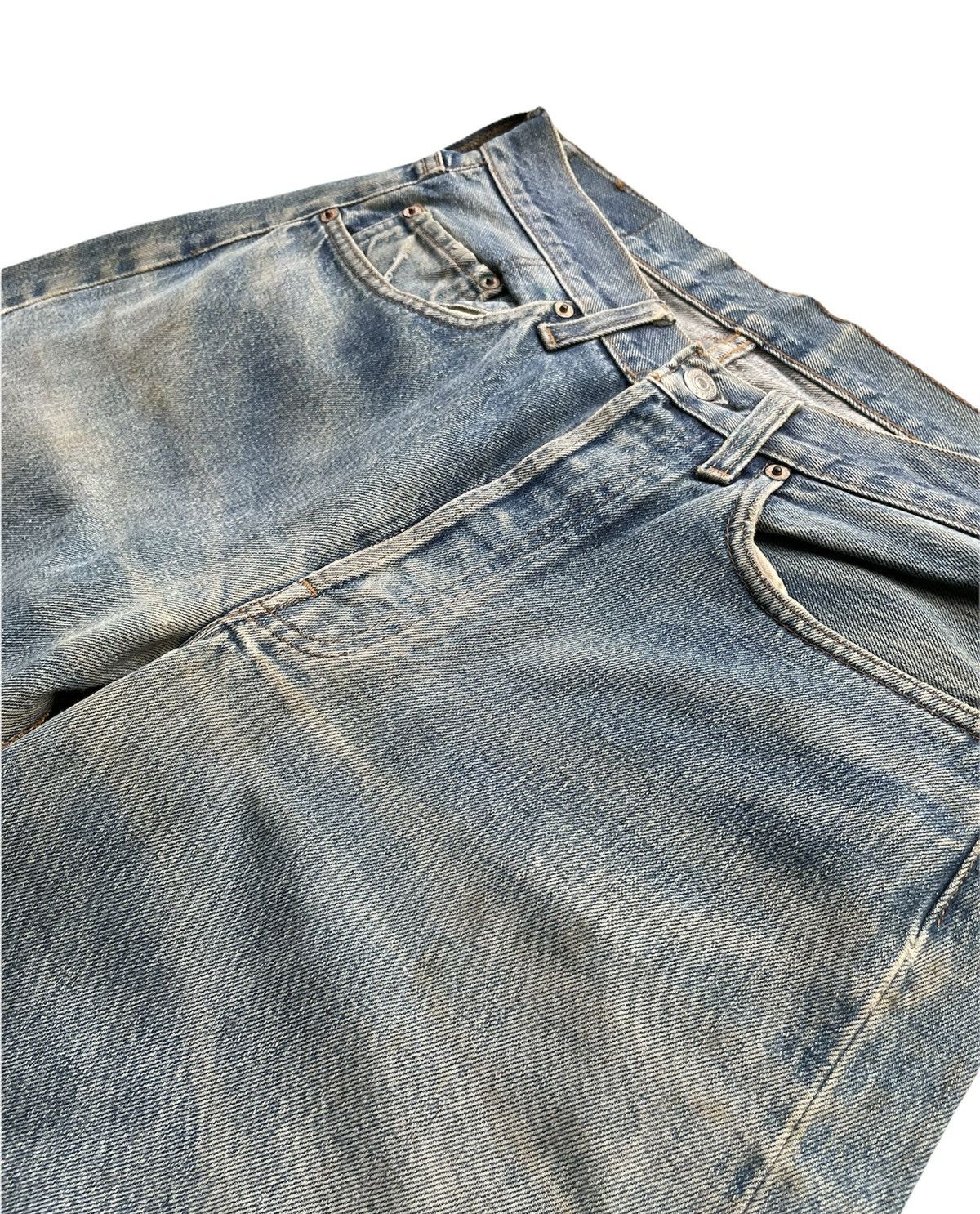 Levi's Vintage Levis 501e Redline 1993 Aging Faded & Rework Denim Size US 30 / EU 46 - 6 Thumbnail