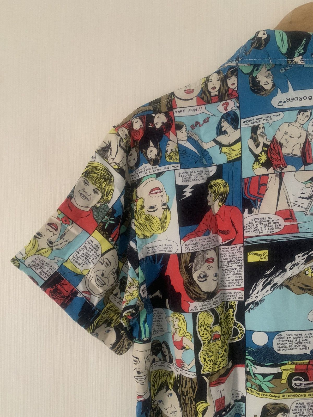 Hysteric Glamour × Japanese Brand × Vintage Hysteric Glamour Comic Button Up Shirt Size L / US 10 / IT 46 - 15 Thumbnail