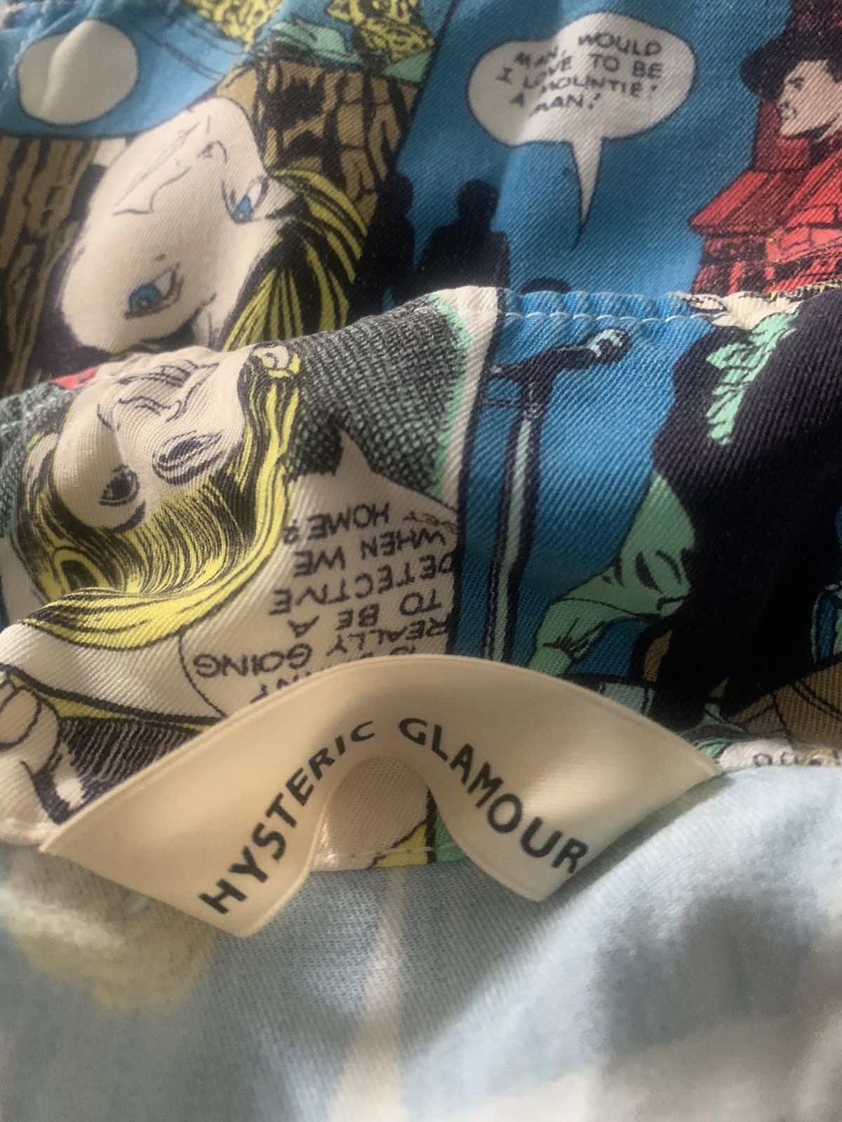 Hysteric Glamour × Japanese Brand × Vintage Hysteric Glamour Comic Button Up Shirt Size L / US 10 / IT 46 - 19 Thumbnail