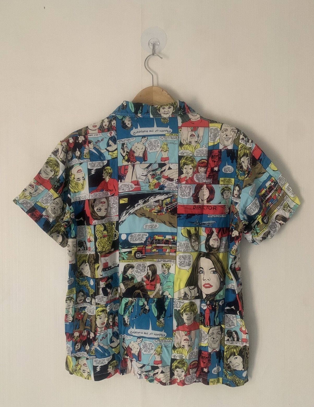 Hysteric Glamour × Japanese Brand × Vintage Hysteric Glamour Comic Button Up Shirt Size L / US 10 / IT 46 - 2 Thumbnail