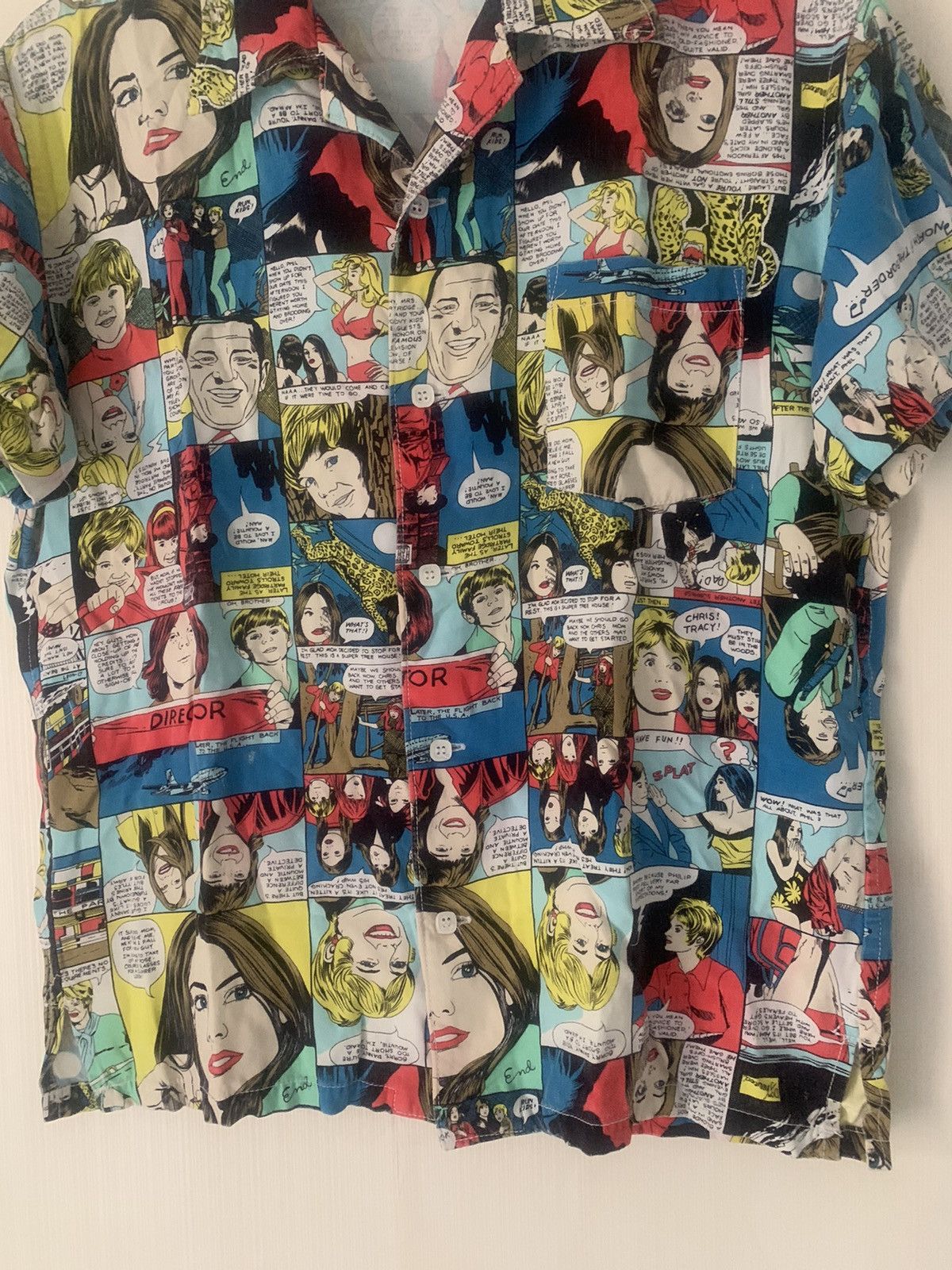Hysteric Glamour × Japanese Brand × Vintage Hysteric Glamour Comic Button Up Shirt Size L / US 10 / IT 46 - 3 Thumbnail