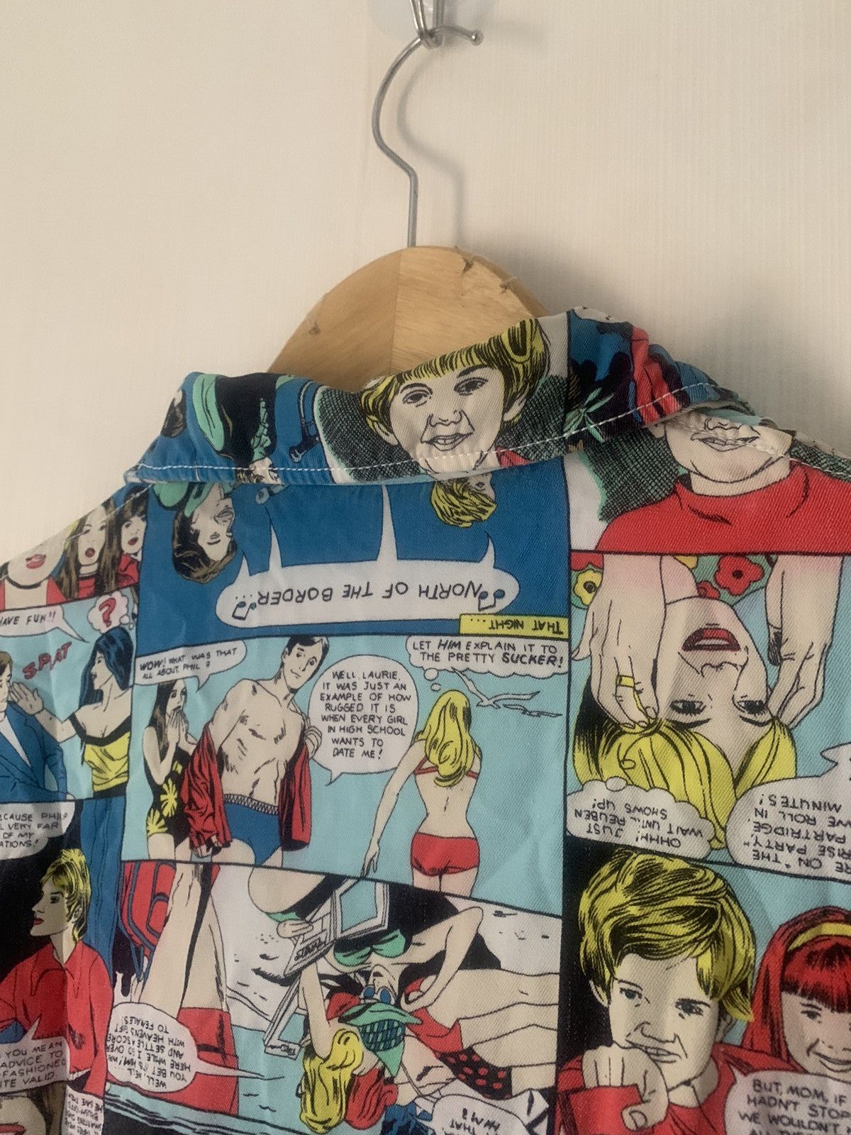 Hysteric Glamour × Japanese Brand × Vintage Hysteric Glamour Comic Button Up Shirt Size L / US 10 / IT 46 - 13 Thumbnail