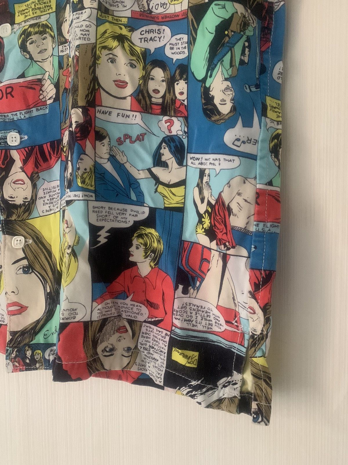 Hysteric Glamour × Japanese Brand × Vintage Hysteric Glamour Comic Button Up Shirt Size L / US 10 / IT 46 - 9 Thumbnail