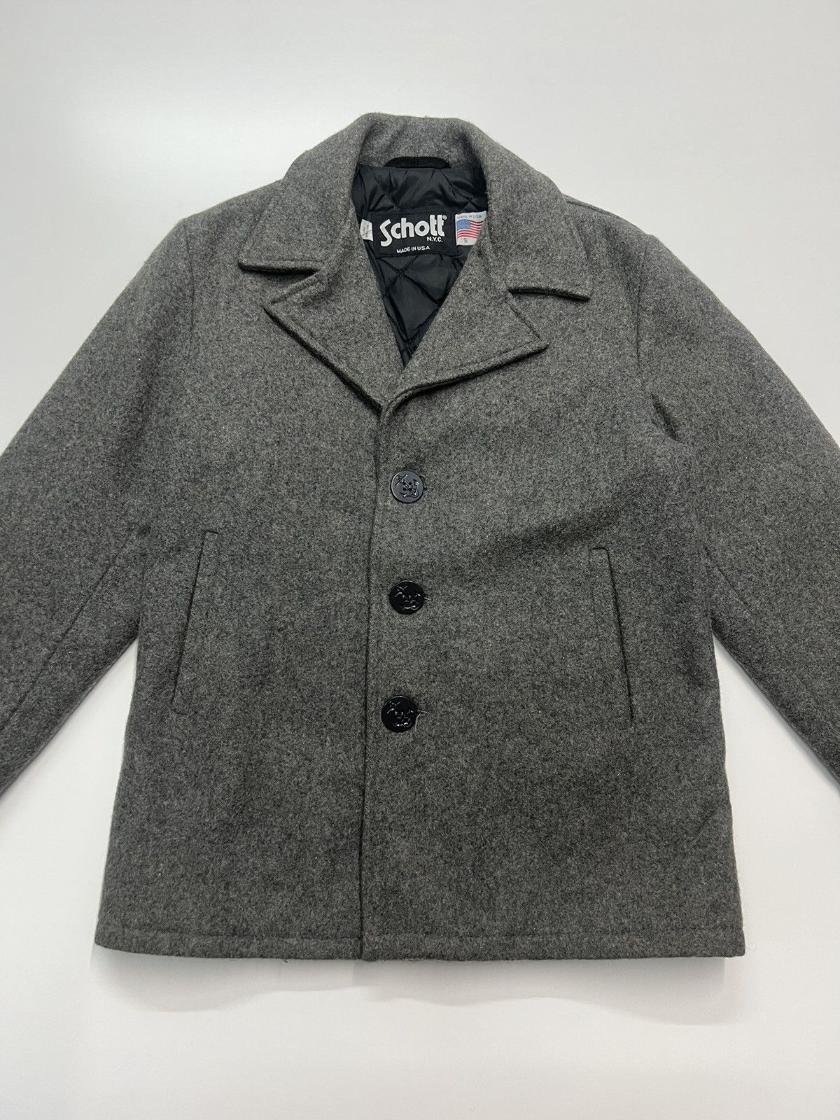 Schott × Vintage 🔥VINTAGE SCHOTT WOOL JACKET Size US S / EU 44-46 / 1 - 2 Thumbnail