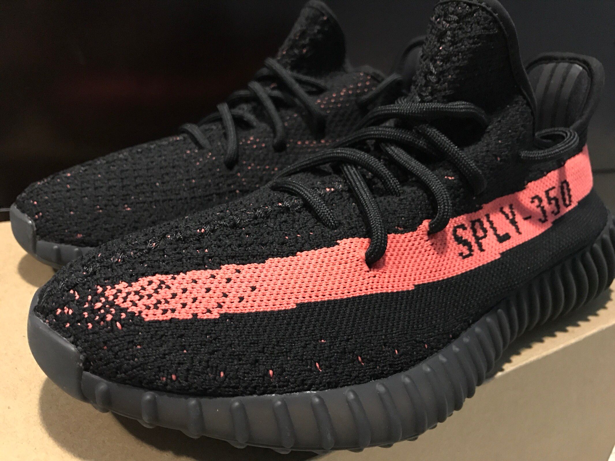 Adidas Adidas Yeezy Boost 350 V2 Core Black Red Size US 8 / EU 41 - 1 Preview
