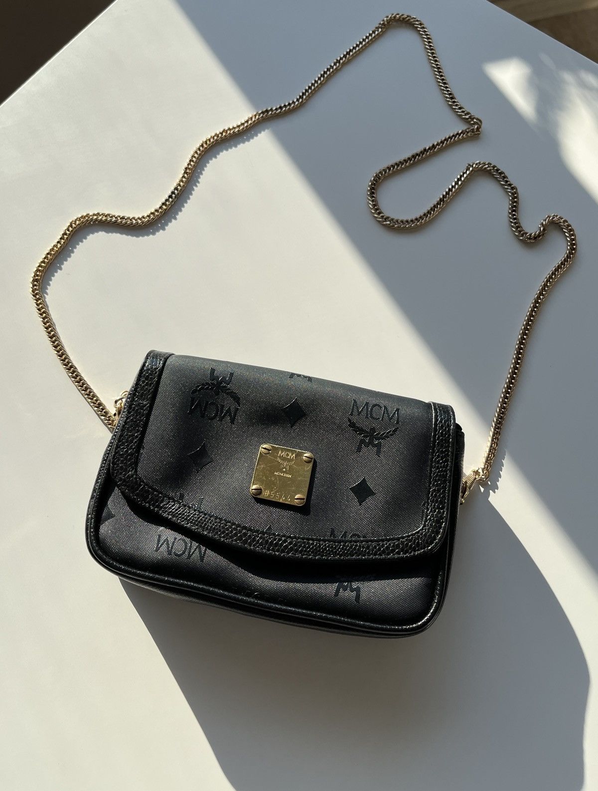 MCM MCM Gold Logo Monogram Crossbody Messenger Bag Fall 2022