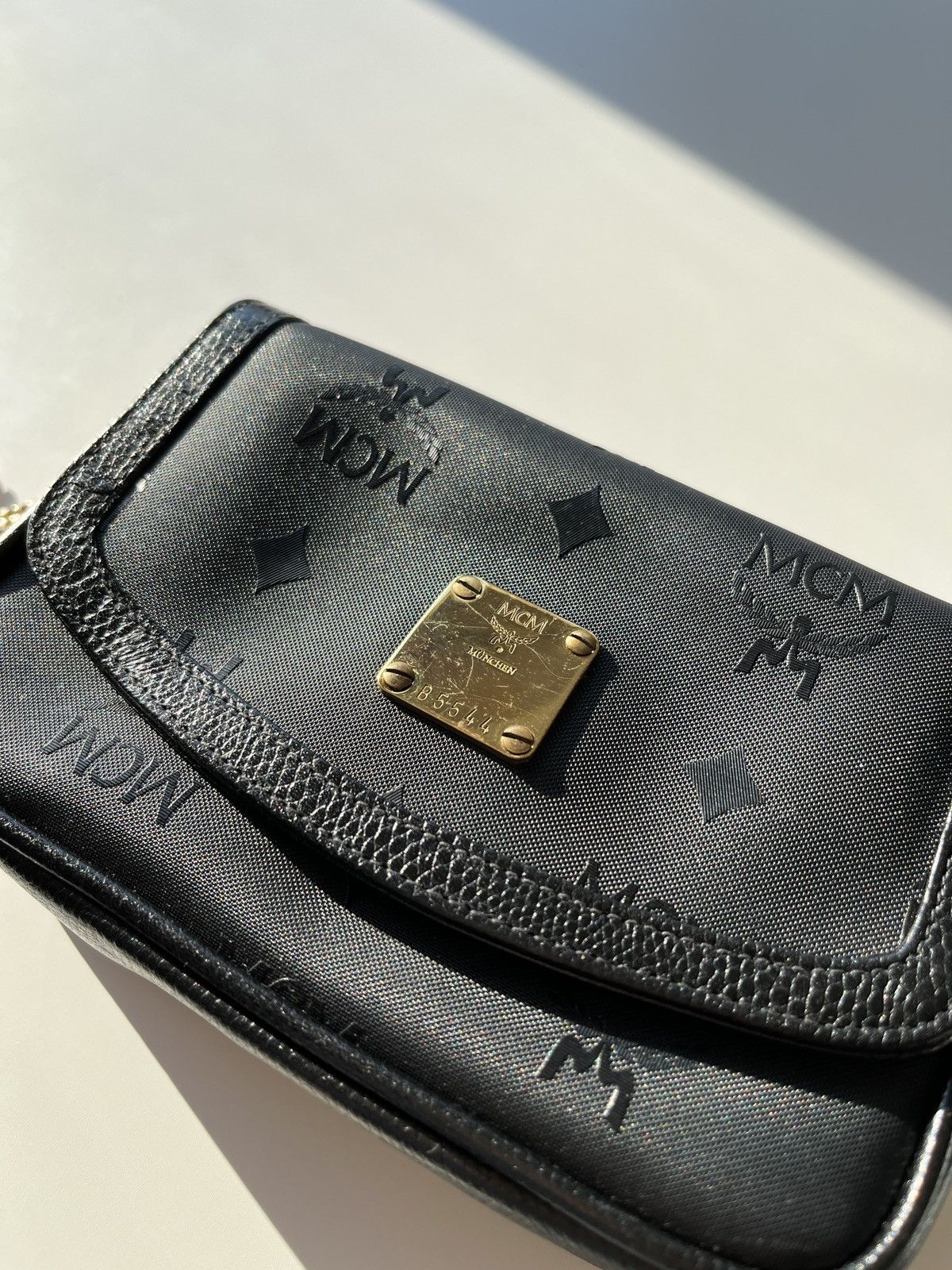 MCM ★0% TAX★ MCM MONOGRAM LEATHER COCKTAIL CROSSBODY CHAIN BAG Size ONE SIZE - 4 Thumbnail